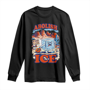 Abolish Ice Protest Long Sleeve Shirt Retro Protest No Human Is Illegal TS10 Black Print Your Wear
