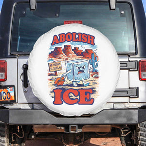 Abolish Ice Protest Spare Tire Cover Retro Protest No Human Is Illegal TS10 No hole Black Print Your Wear