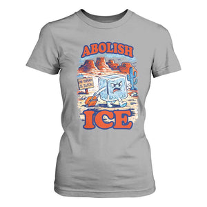 Abolish Ice Protest T Shirt For Women Retro Protest No Human Is Illegal TS10 Sport Gray Print Your Wear