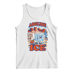 Abolish Ice Protest Tank Top Retro Protest No Human Is Illegal TS10 White Print Your Wear