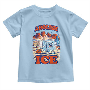 Abolish Ice Protest Toddler T Shirt Retro Protest No Human Is Illegal TS10 Light Blue Print Your Wear