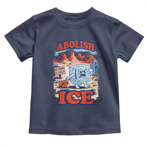 Abolish Ice Protest Toddler T Shirt Retro Protest No Human Is Illegal TS10 Navy Print Your Wear