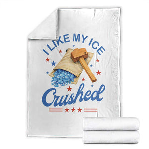 Subtle Abolish ICE Throw Blanket Funny Vintage I Like My Ice Crushed TS10 White Print Your Wear