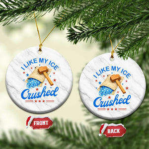 Subtle Abolish ICE Ceramic Ornament Funny Vintage I Like My Ice Crushed TS10 1pc White Marble Print Your Wear