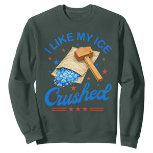 Subtle Abolish ICE Sweatshirt Funny Vintage I Like My Ice Crushed TS10 Dark Forest Green Print Your Wear