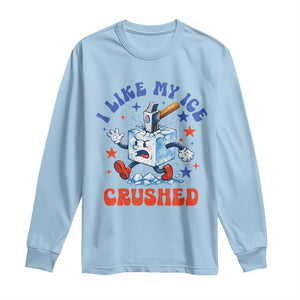 Subtle Abolish ICE Long Sleeve Shirt Vintage I Like My Ice Crushed TS10 Light Blue Print Your Wear