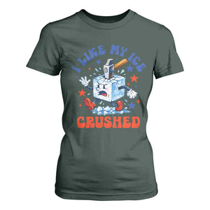 Subtle Abolish ICE T Shirt For Women Vintage I Like My Ice Crushed TS10 Dark Forest Green Print Your Wear