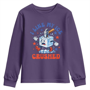 Subtle Abolish ICE Youth Sweatshirt Vintage I Like My Ice Crushed TS10 Purple Print Your Wear