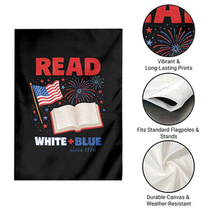 Patriotic Bookish 4th Of July Read White Blue Since 1776 Garden Flag TS10 Print Your Wear