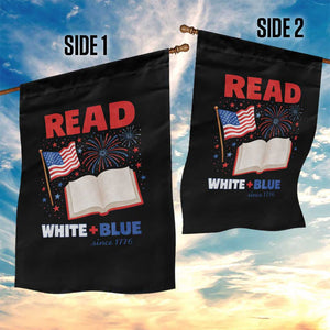 Patriotic Bookish 4th Of July Read White Blue Since 1776 Garden Flag TS10 Print Your Wear