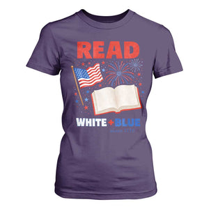 Patriotic Bookish 4th Of July Read White Blue Since 1776 T Shirt For Women TS10 Purple Print Your Wear
