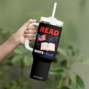 Patriotic Bookish 4th Of July Read White Blue Since 1776 Tumbler With Handle TS10 Print Your Wear