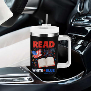 Patriotic Bookish 4th Of July Read White Blue Since 1776 Tumbler With Handle TS10 Print Your Wear