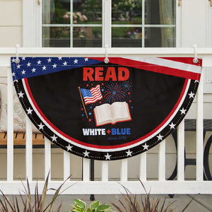 Bookish 4th Of July Read White Blue Since 1776 Patriotic Fan Flag