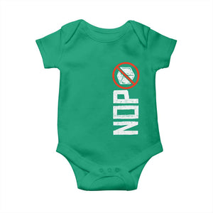No ICE Protest Baby Onesie Nope Sign Vertical TS10 Irish Green Print Your Wear
