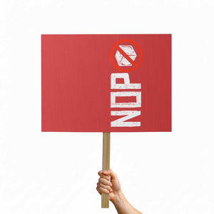 No ICE Protest Protest Sign Nope Sign Vertical TS10 Horizontal 18" × 24" Red Print Your Wear