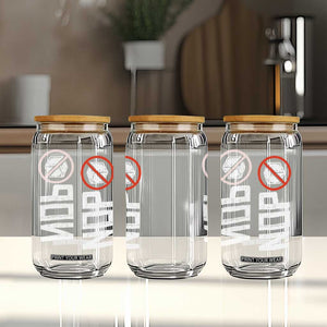 No ICE Protest Glass Can Nope Sign Vertical TS10 Print Your Wear
