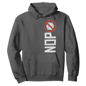 No ICE Protest Hoodie Nope Sign Vertical TS10 Dark Heather Print Your Wear