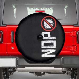 No ICE Protest Spare Tire Cover Nope Sign Vertical TS10 Black Print Your Wear