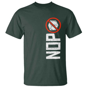 No ICE Protest T Shirt Nope Sign Vertical TS10 Dark Forest Green Print Your Wear