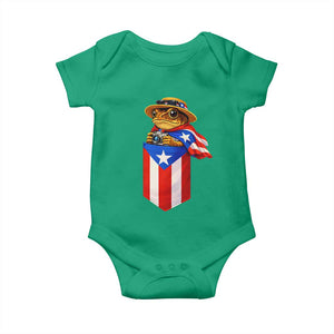 Funny Coqui Frog Puerto Rico Flag Baby Onesie Puerto Rican Taino Buricua Borinquen TS10 Irish Green Print Your Wear
