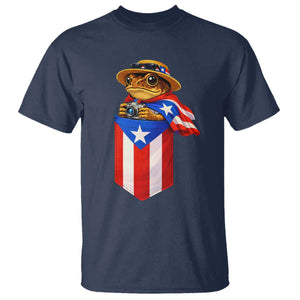Funny Coqui Frog Puerto Rico Flag T Shirt Puerto Rican Taino Buricua Borinquen TS10 Navy Print Your Wear