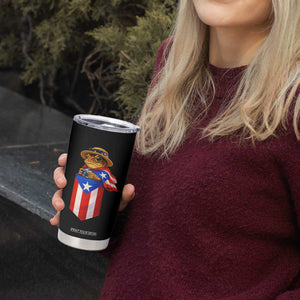 Funny Coqui Frog Puerto Rico Flag Tumbler Cup Puerto Rican Taino Buricua Borinquen TS10 Print Your Wear