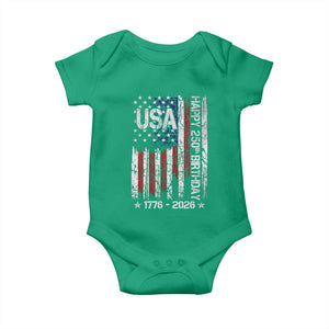 250 Years America Anniversary Flag Baby Onesie 4th of July Patriotic Independence Day TS10 Irish Green Print Your Wear