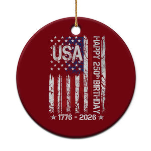 250 Years America Anniversary Flag Ceramic Ornament 4th of July Patriotic Independence Day TS10 1pc Red Print Your Wear