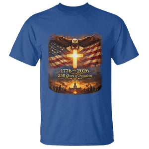 250th Anniversary USA T Shirt 1776 2026 4th of July Patriotic Us 250 Flag TS10 Royal Blue Print Your Wear