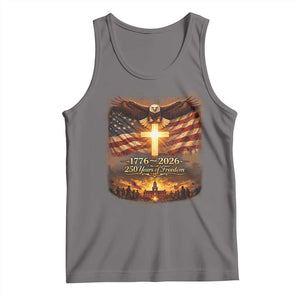250th Anniversary USA Tank Top 1776 2026 4th of July Patriotic Us 250 Flag TS10 Deep Heather Print Your Wear