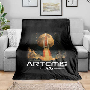Launch To The Moon Mission Throw Blanket TS10 Print Your Wear