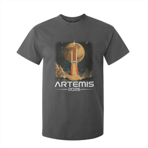 Launch To The Moon Mission T Shirt For Kid TS10 Dark Heather Print Your Wear
