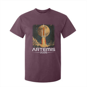 Launch To The Moon Mission T Shirt For Kid TS10 Maroon Print Your Wear