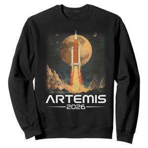 Launch To The Moon Mission Sweatshirt TS10 Black Print Your Wear