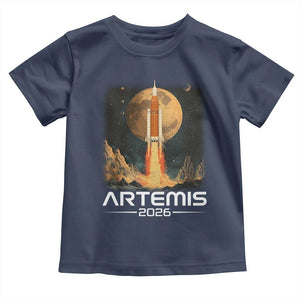 Launch To The Moon Mission Toddler T Shirt TS10 Navy Print Your Wear