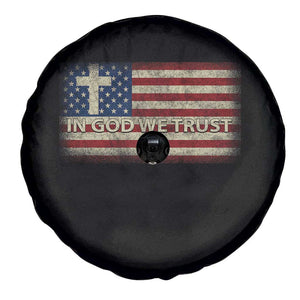 In God We Trust Christian US Flag Spare Tire Cover TS10 Print Your Wear