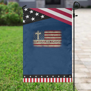 In God We Trust Christian US Flag Garden Flag TS10 Classic Blue Black Print Your Wear