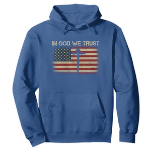 Christian USA Flag Hoodie American Christ Faith Cross Patriotic In God We Trust TS10 Royal Blue Print Your Wear