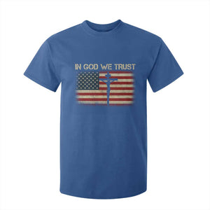 Christian USA Flag T Shirt For Kid American Christ Faith Cross Patriotic In God We Trust TS10 Royal Blue Print Your Wear