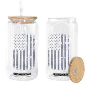 USA Flag Religious Quote Glass Can In God We Trust American Patriotic Faith 4th of July Cross TS10 Print Your Wear