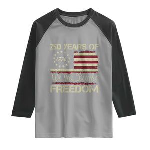 250 Years United States Raglan Shirt We The People 1776 2026 Flag Memorial Day Patriotic 250th Birthday TS10 Sport Gray Black Print Your Wear
