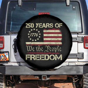 250 Years United States Spare Tire Cover We The People 1776 2026 Flag Memorial Day Patriotic 250th Birthday TS10 No hole Black Print Your Wear