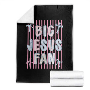 Big Jesus Fan Throw Blanket Striped Preppy Christian Believer Faith God Religious Gifts TS10 Black Print Your Wear