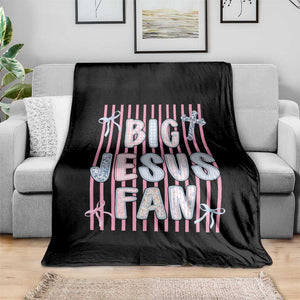 Big Jesus Fan Throw Blanket Striped Preppy Christian Believer Faith God Religious Gifts TS10 Print Your Wear
