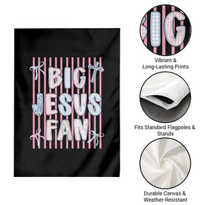 Big Jesus Fan Garden Flag Striped Preppy Christian Believer Faith God Religious Gifts TS10 Print Your Wear