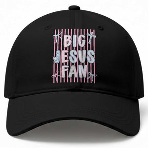 Big Jesus Fan Baseball Cap Striped Preppy Christian Believer Faith God Religious Gifts TS10 Print Your Wear