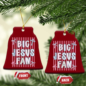 Big Jesus Fan Ceramic Ornament Striped Preppy Christian Believer Faith God Religious Gifts TS10 Print Your Wear