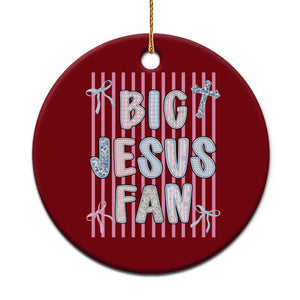 Big Jesus Fan Ceramic Ornament Striped Preppy Christian Believer Faith God Religious Gifts TS10 1pc Red Print Your Wear