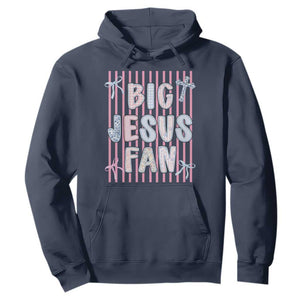 Big Jesus Fan Hoodie Striped Preppy Christian Believer Faith God Religious Gifts TS10 Navy Print Your Wear
